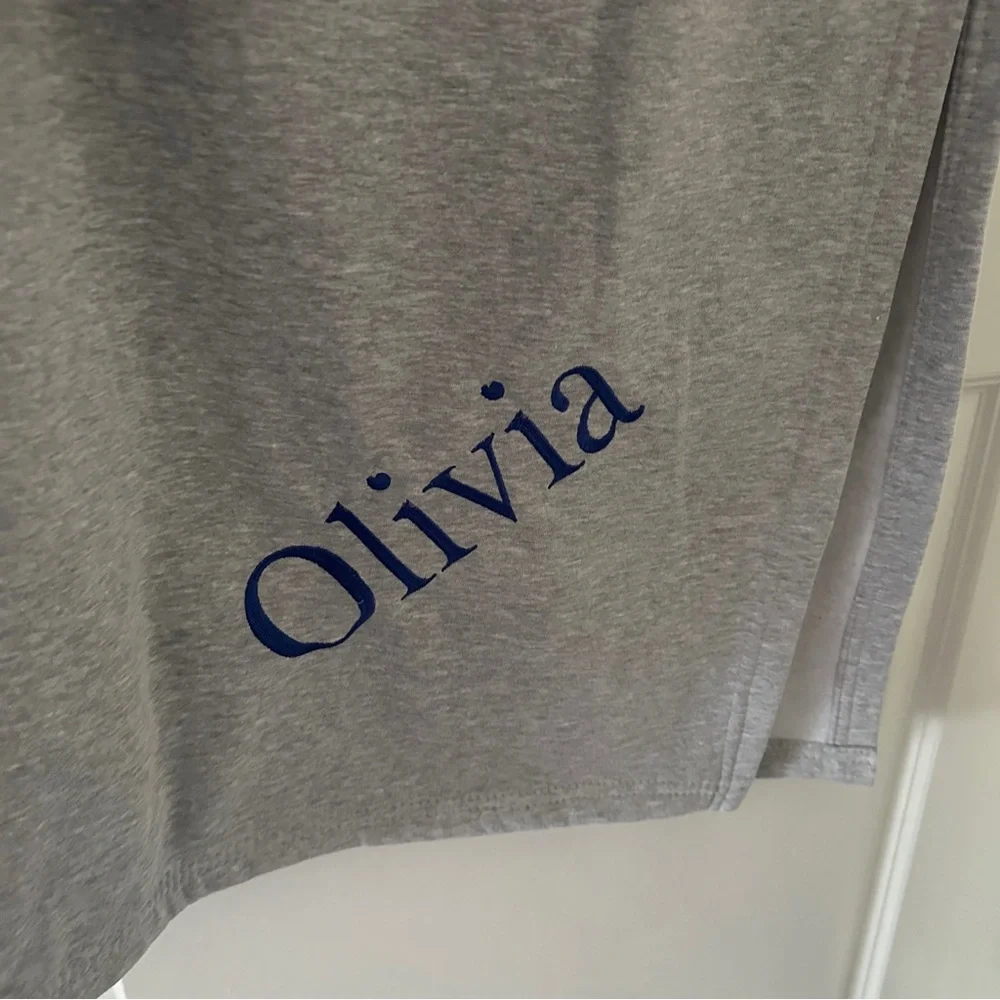 University of Delaware Embroidered Olivia Gray Sweatshirt Blanket Blue Hens